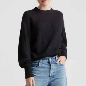 Quince Alpaca Wool Sweater in Black